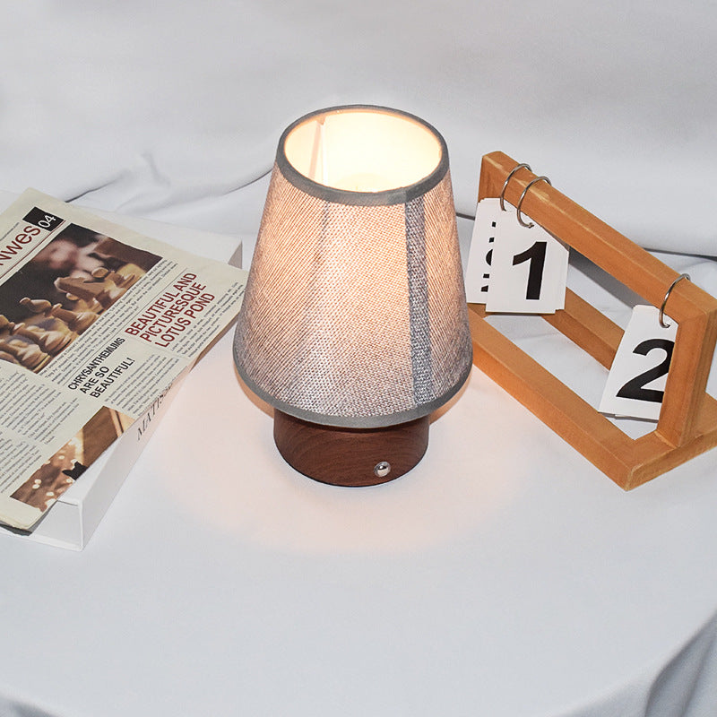 Rechargeable Fabric Bedside Table Lamp
