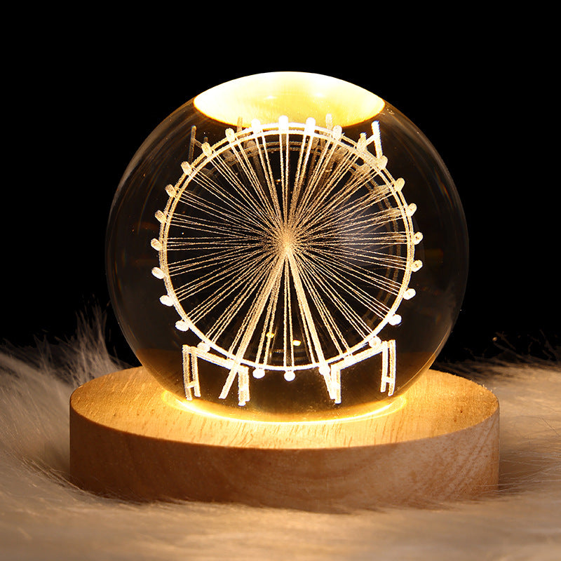 3D Planet Crystal Ball Night Light