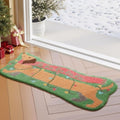 Christmas Acrylic Carpet Dachshund Bedside Rug Bedroom