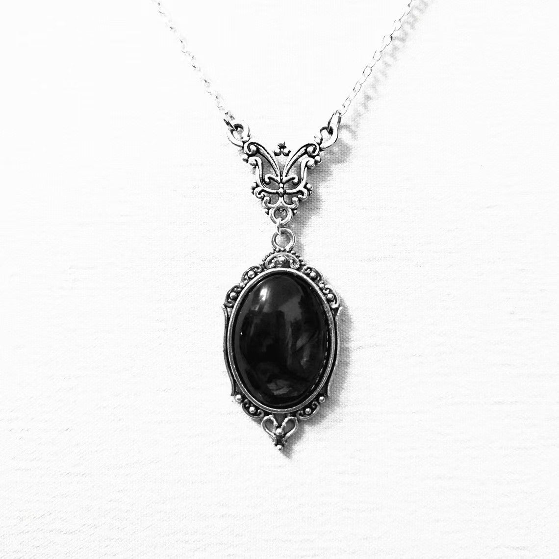 Vintage Red Quartz Crystal Necklace