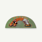 Artist collaboration semicircle rug