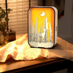 Wood-Carved Bedside Night Light