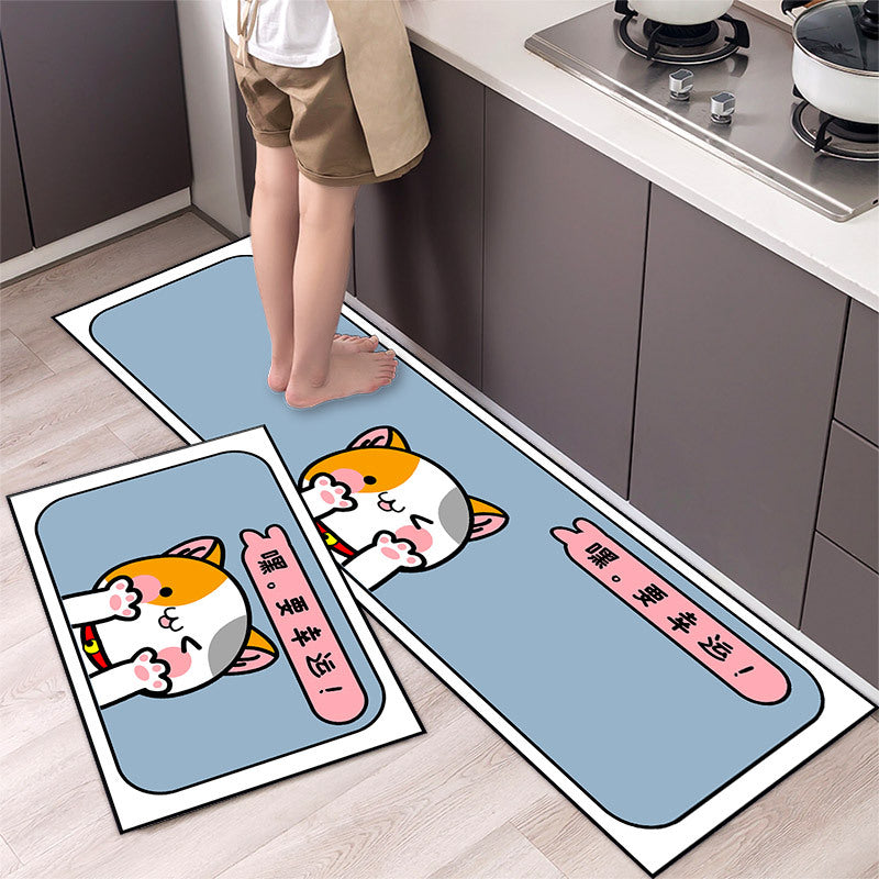 Cartoon Floor Mat Kitchen Strip Rug Simple - product image 14
