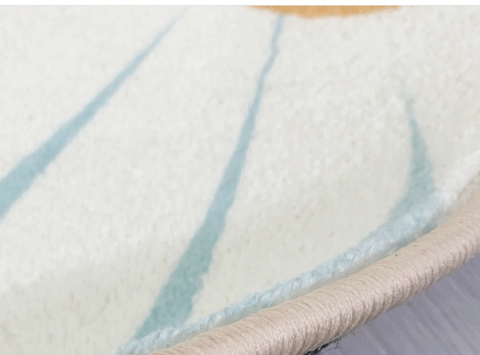 Cartoon Round Thickened Lovely Bedroom Rug
