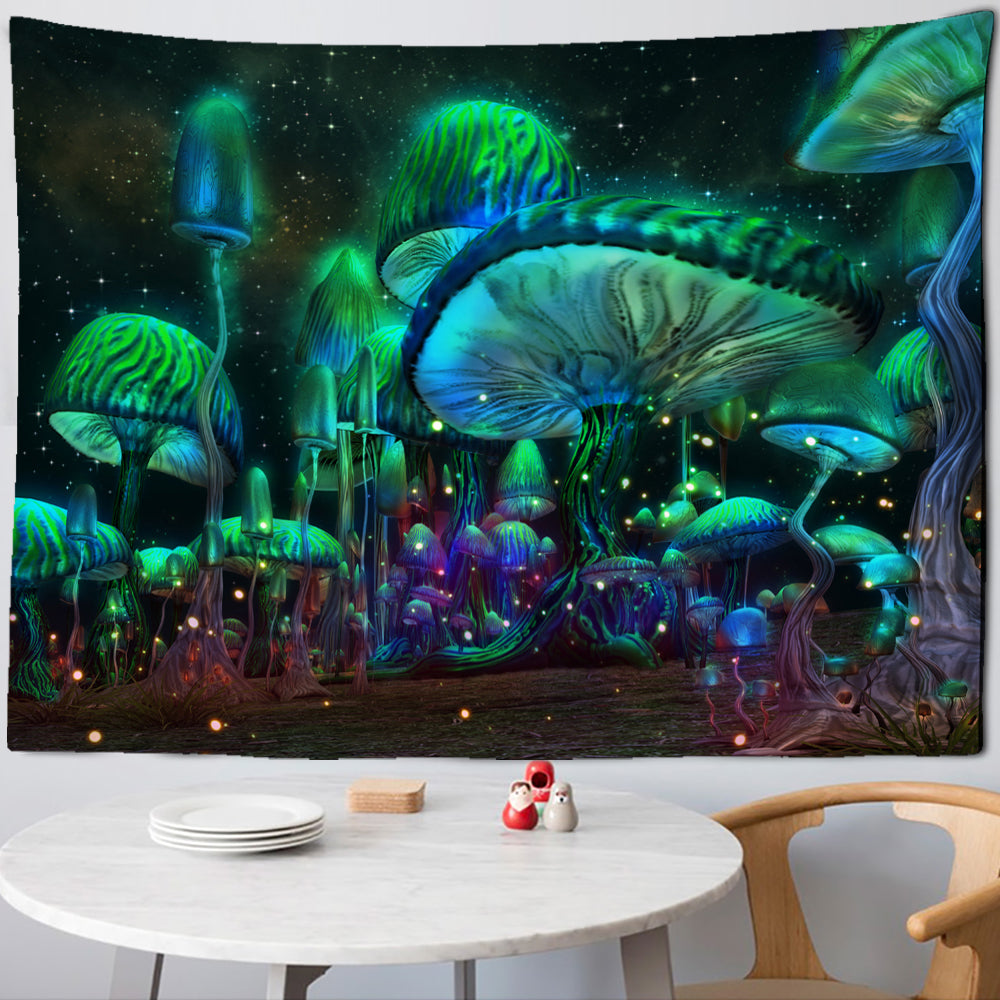 Dream Mushroom Psychedelic Rug Boho Home Decor - product image 2
