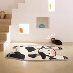 Bedroom Cute Cow Shape Plush Rug - product image 2