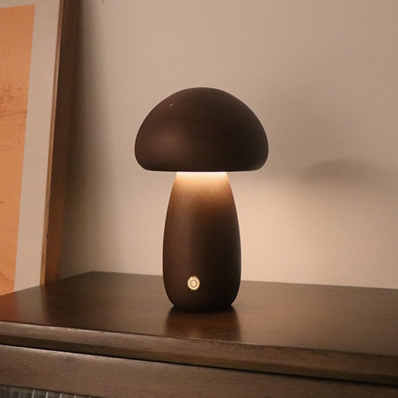 Wooden Mushroom Touch LED Night Light - product image 5