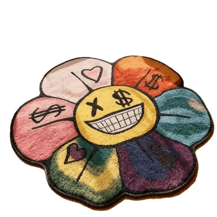 Cute Plush Irregular Faux Cashmere Rug - product image 3