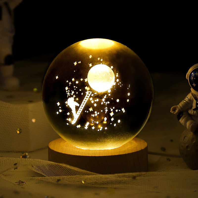 3D Planet Crystal Ball Night Light