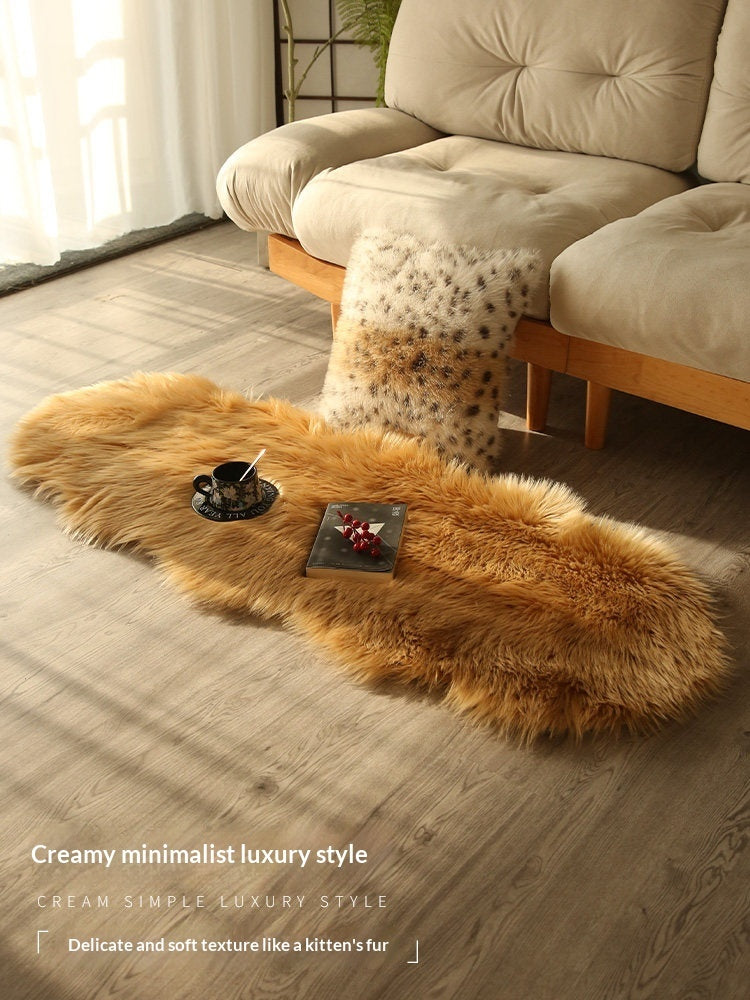 Bedroom Bedside Rug Living Room Long-pile Window Mat - product image 3