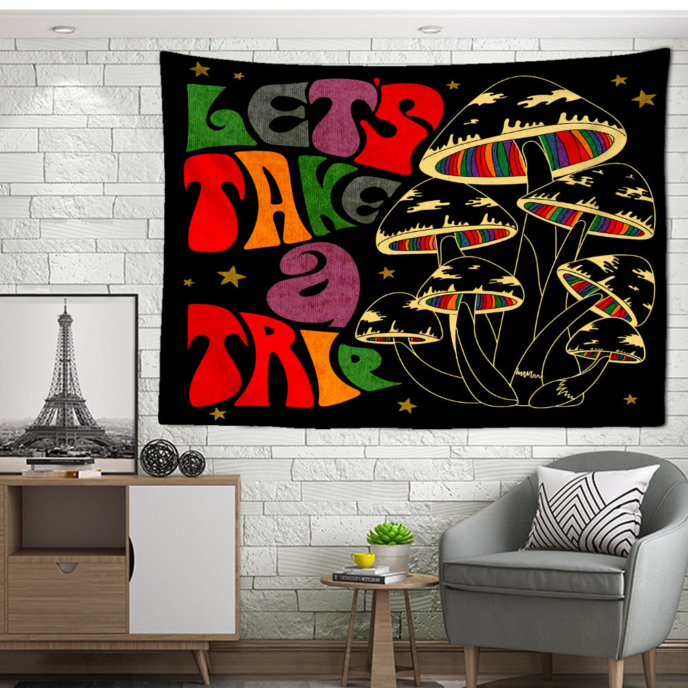 Dream Mushroom Psychedelic Rug Boho Home Decor - product image 4