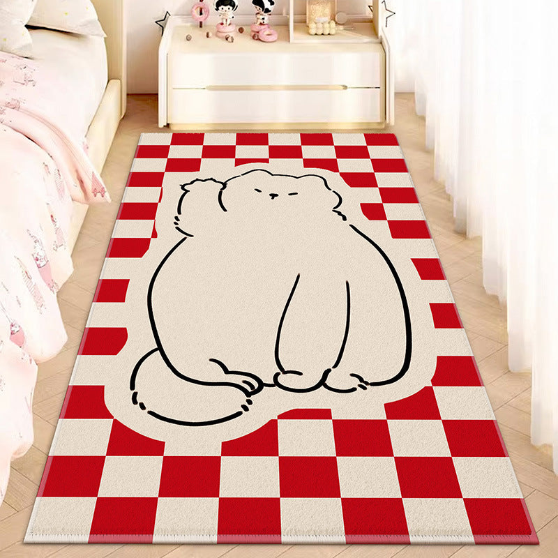 Cartoon Cute Animal Faux Cashmere Rug