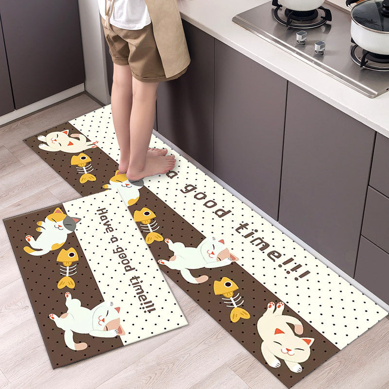 Cartoon Floor Mat Kitchen Strip Rug Simple - product image 4