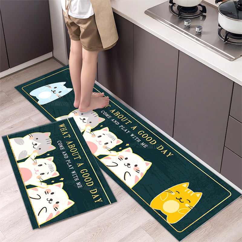 Cartoon Floor Mat Kitchen Strip Rug Simple - product image 2